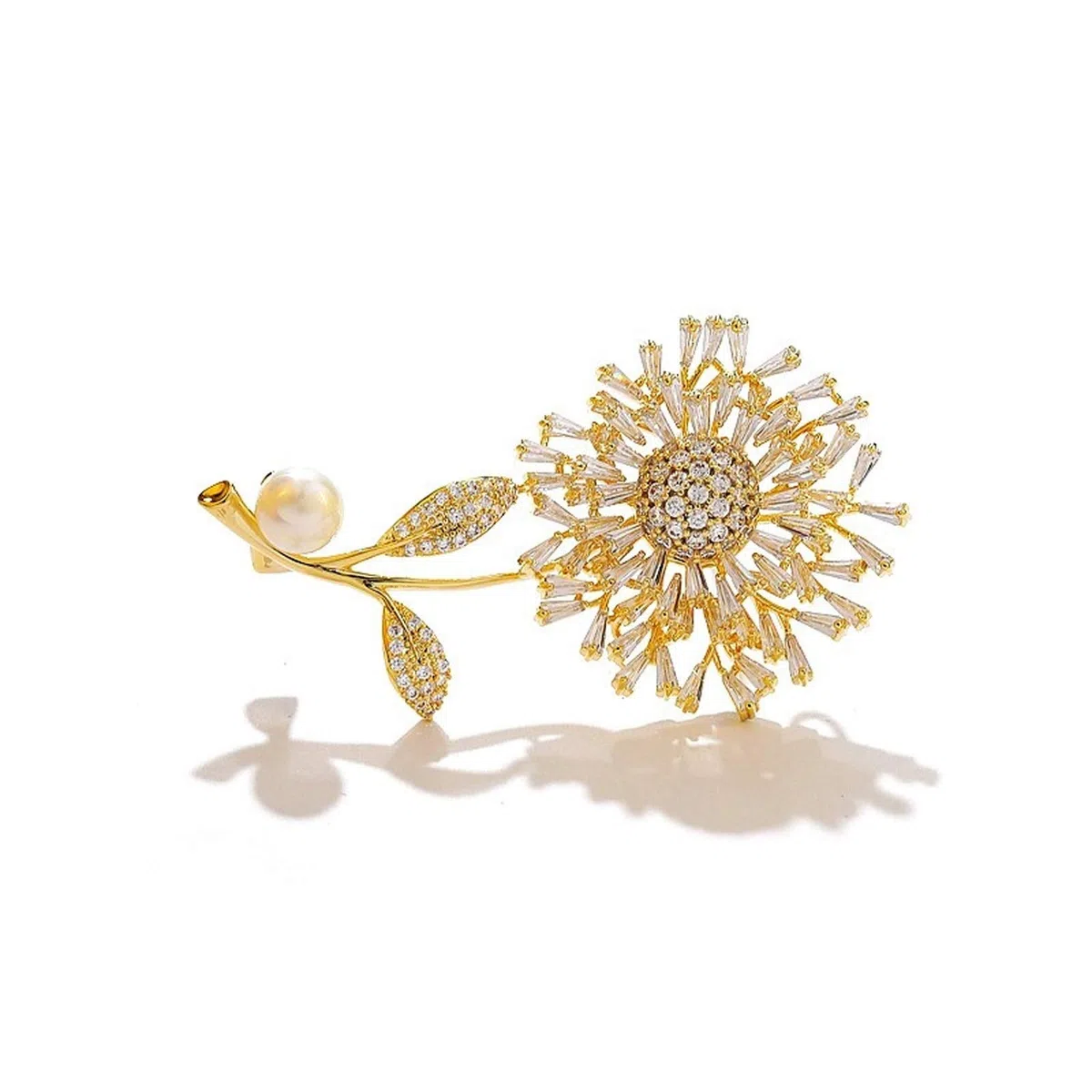 Broche de solapa Moda margarita broches lujoso temperamento abrigo decoración, ropa de corsage bufanda decoración accesorios, banda blanca margarita broche Accesorio para disfraz de mujer y niña.