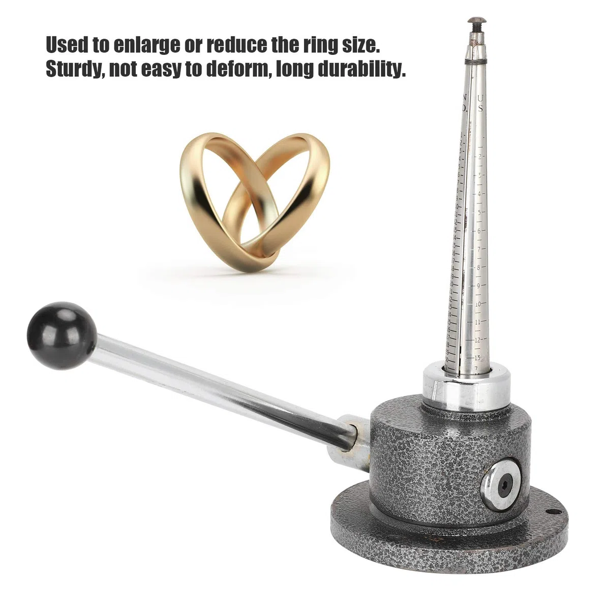 Reductor de Estirador de Anillos, Herramienta de Fabricación de Joyas Ampliada y Ampliada, Ajustador de Tamaño de Anillo Resistente, Reparación de Formación de Joyas