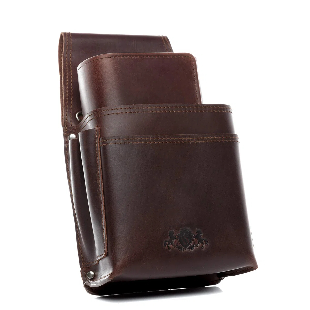 SID & VAIN Funda y Cartera para Camarero o Camarera Cuero I Mozo Billetera I Monedero y Funda Unisex Aberdeen marrón Hecho a Mano