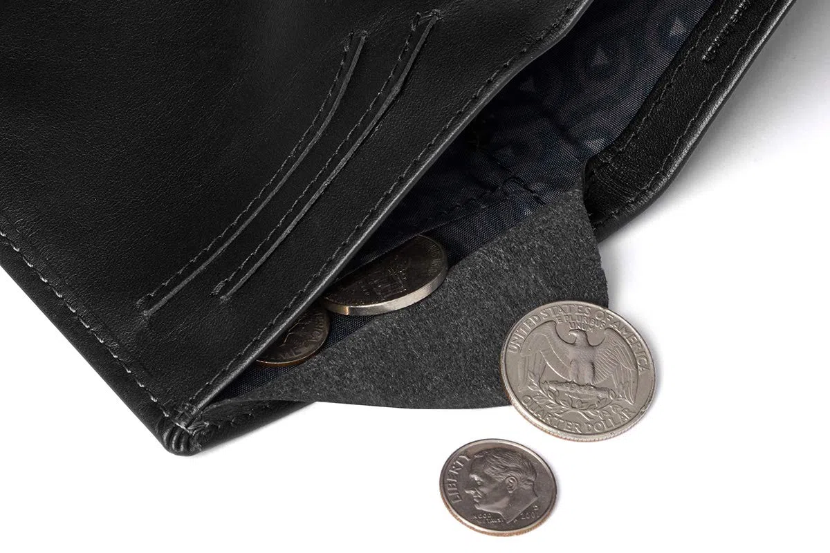 Bellroy Note Sleeve, Cartera de Piel Slim, edición con protección RFID Disponible (Máx. 11 Tarjetas, Efectivo y Monedas) - Black - RFID