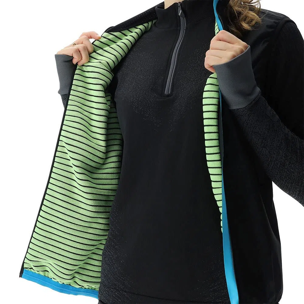 UYN Coreshell - Chaqueta Cortavientos para Mujer, Mujer, Chaqueta Cortavientos, O102279, Blackboard Melange/Black, Small