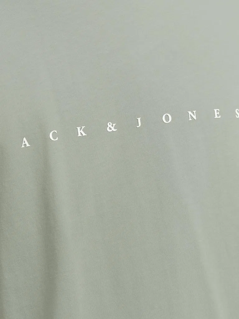 JACK & JONES Camiseta para Hombre con Logo, Azul (D/Moonbeam/Blue Mirage/Iceberg Green), XL