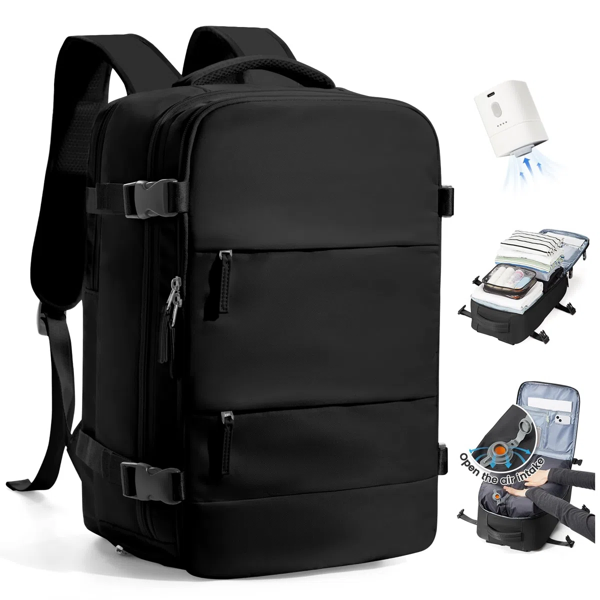 SZLX Mochila al Vacío con Bomba Equipaje de Mano 40x30x20 Ryanair Vueling Wizzair Mochila Viaje Cabina Avion 40x20x30 Mujer Maletas de Viaje Cabina Easyjet Mochila Portatil Hombre