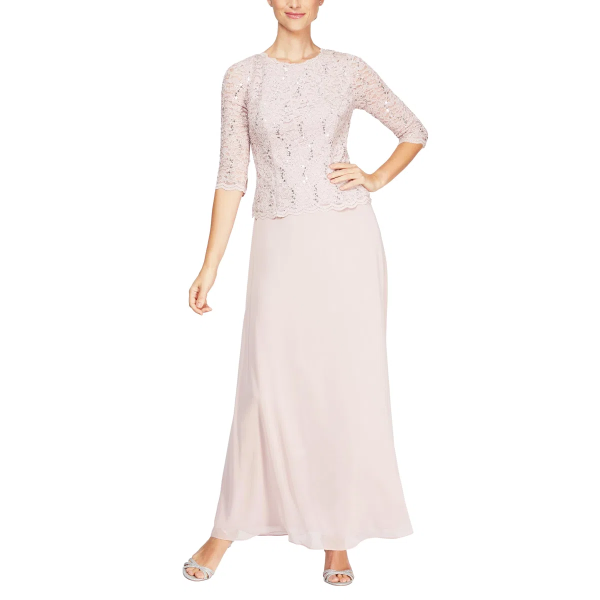 Alex Evenings Vestido Corto de cóctel Bordado para Mujer, invitada de Boda (Tallas pequeñas y Regulares)