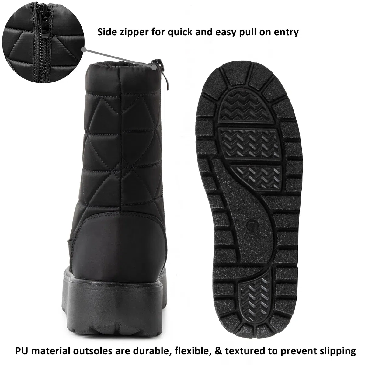 Alpine Swiss Zoey - Botas de invierno para mujer, impermeables, con forro de piel sintética