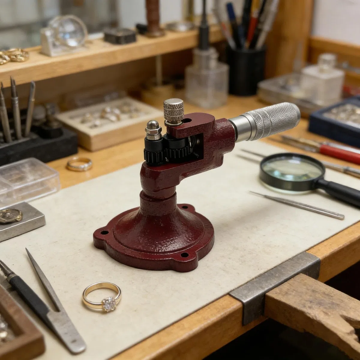 Amagogo Estirador de Anillos, Herramienta para fabricación de Joyas, Suministros de reparación, ajustador de tamaño de Anillos portátil, agrandador de