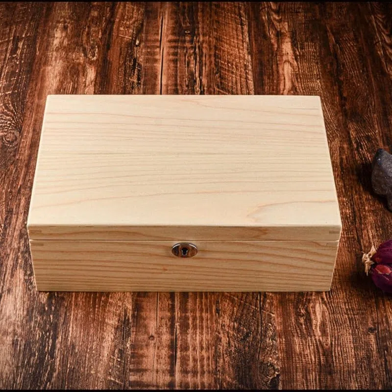 Caja de Madera Maciza para Guardar Relojes, Joyas, Pulseras y Colecciones