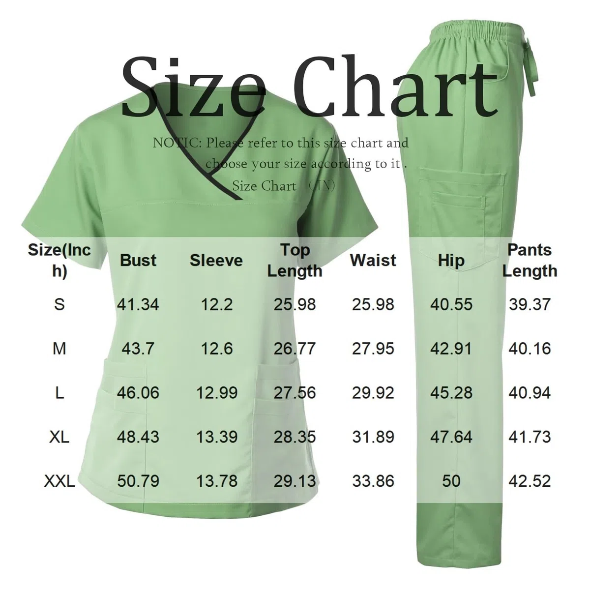 Uniformes Sanitarios Mujer Conjunto médico de Enfermera for Mujer, Pantalones Largos Manga Corta con Cuello en V, Ropa Trabajo Profesional acogedora médica | White,L