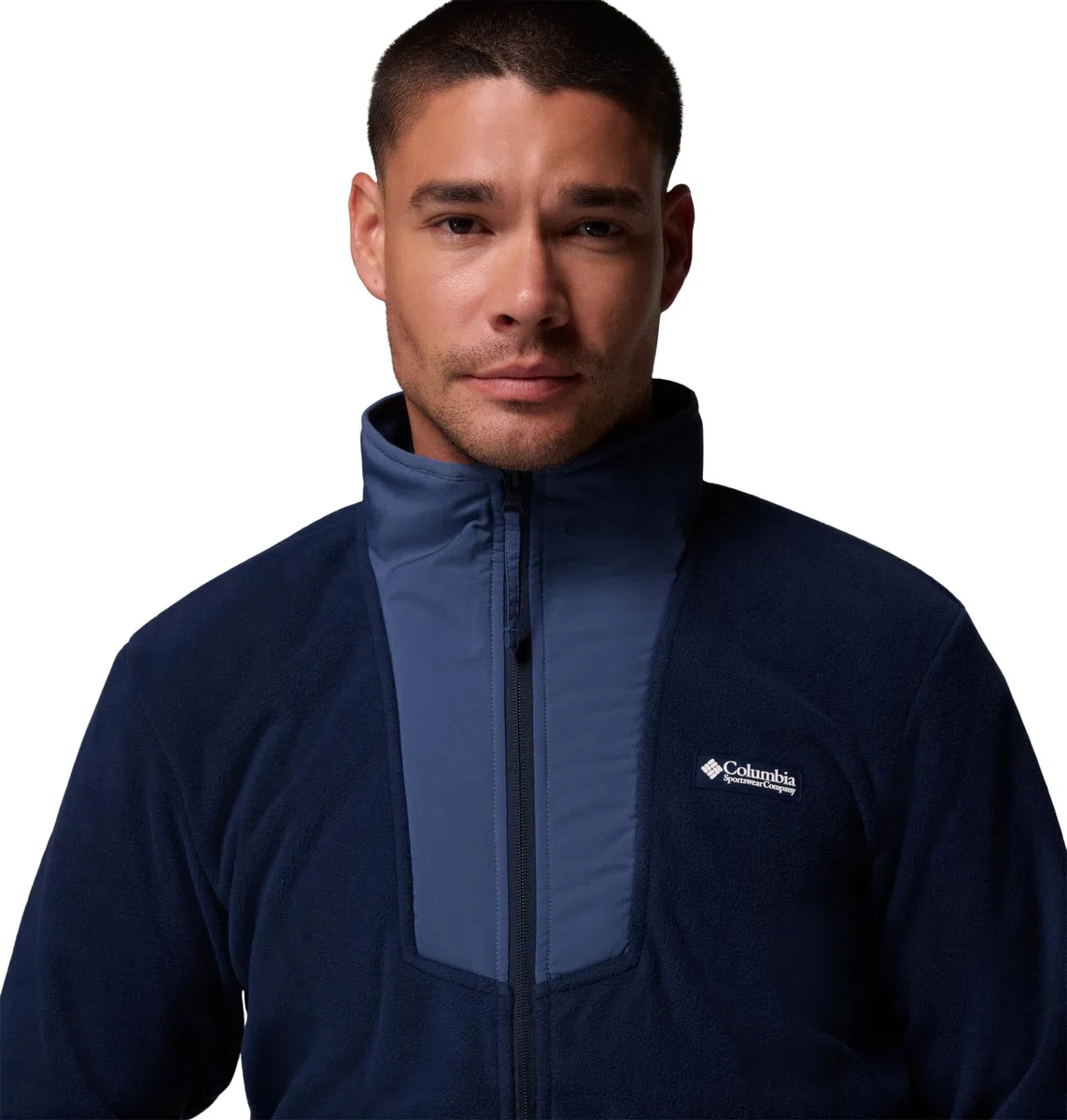 Columbia Sequoia Grove - Chaqueta de forro polar con cremallera completa para hombre, azul marino, azul oscuro, talla M