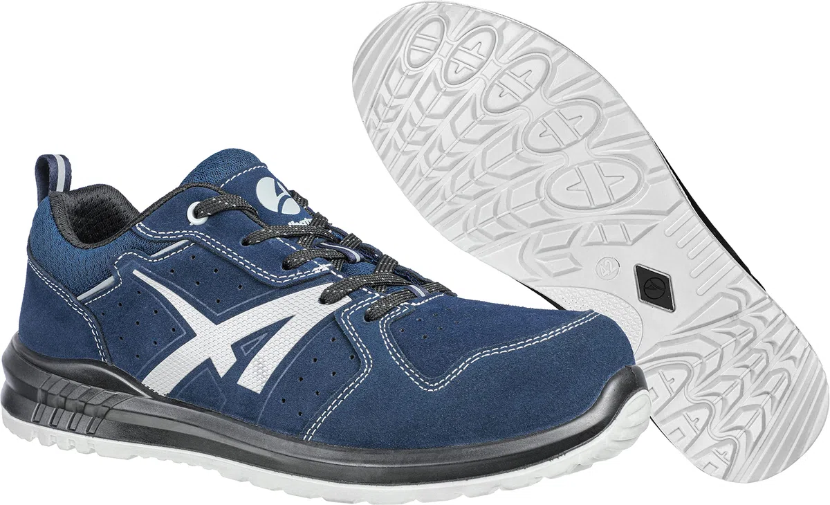 ALBATROS Twister DY Navy Low Zapatos de Seguridad S1P ESD SRC Tapa de Fibra de Vidrio Antideslizante sin Metal Unisex