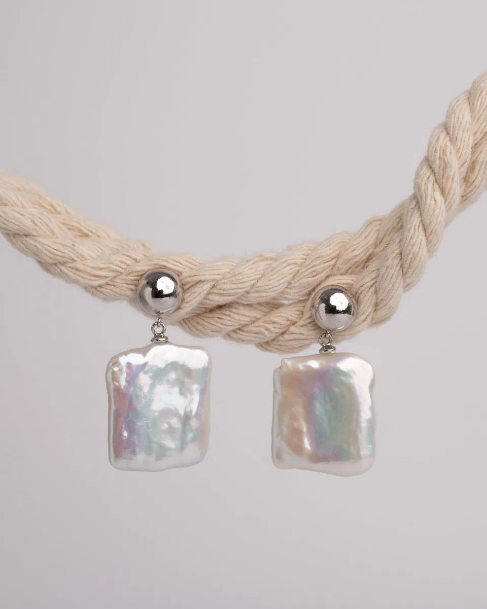 Pendientes de Mujer de Perlas Cultivadas de Agua Dulce Blancas | Secret & You | Plata de Ley de 925 milésimas