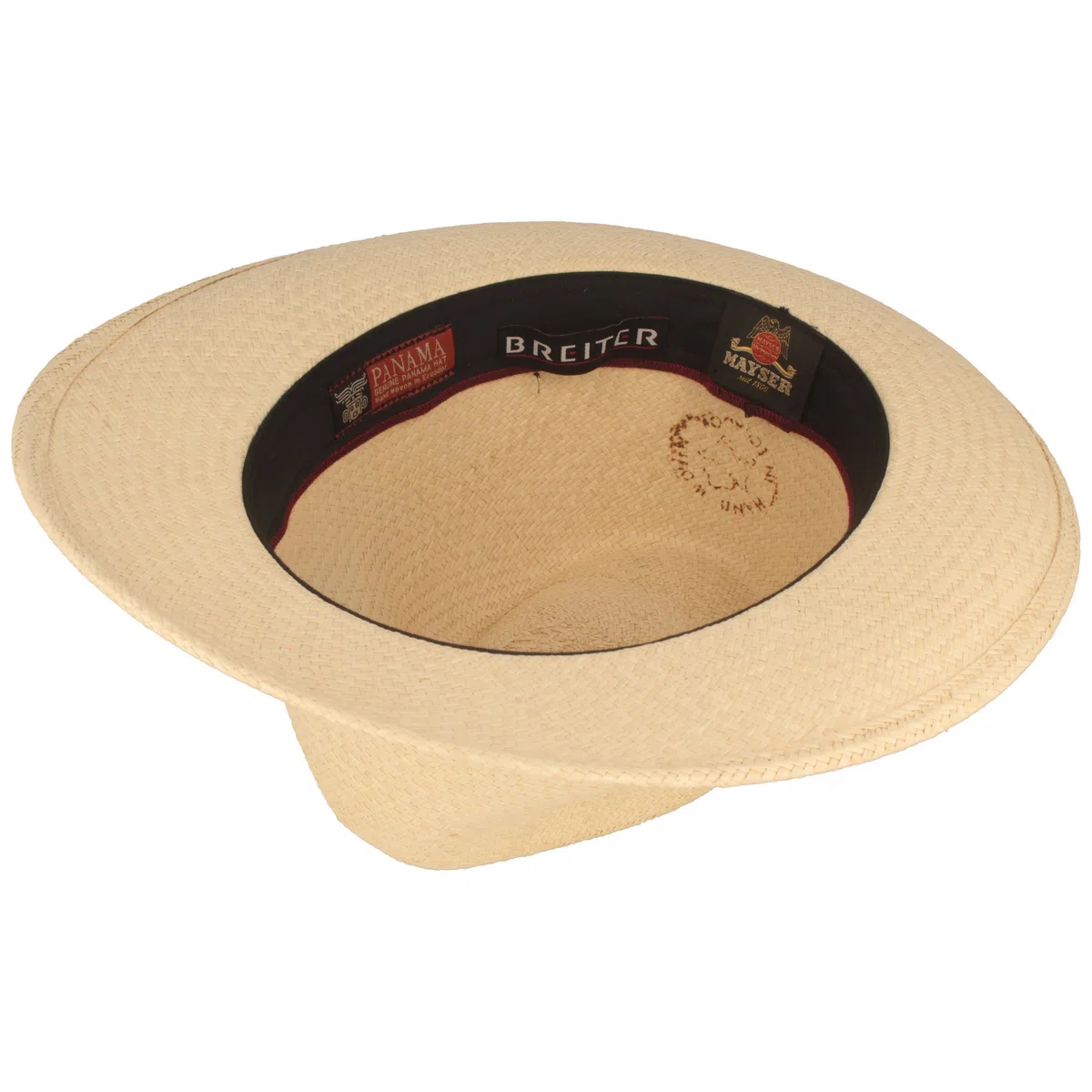 Original Sombrero Panamá | Sombrero de Paja Tejido a Mano en Ecuador – Correa Ancha Exterior – Protección Solar UV 30 – Resistente al Agua – Material Ligero y Transpirable
