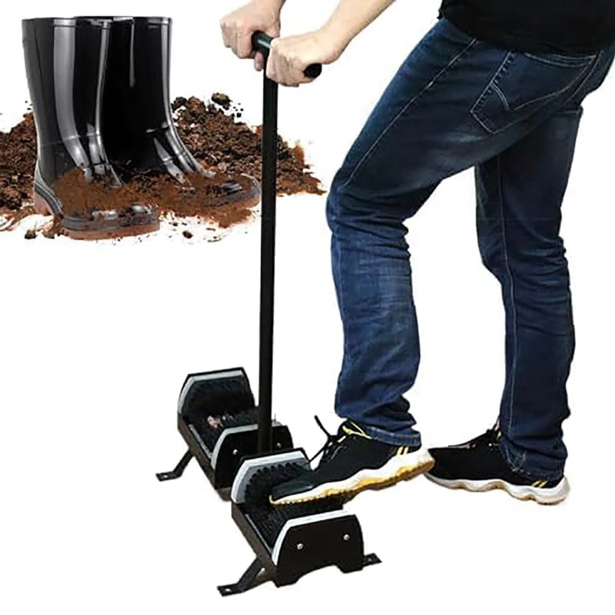 Cepillo Limpiador De Botas Para Exteriores, Cepillo Para Botas Para Suelo, Elimina Hasta El 98,6 % De Las Manchas Con Cepillo Doble De Doble Cara, Ideal Para Granjas, Jardines, Obras, Campos De Golf
