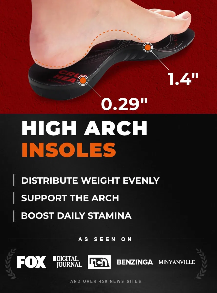 2 paquetes de plantillas para fascitis plantar de más de 220 libras para hombres y mujeres, soporte de arco alto resistente, insertos ortopédicos para zapatos, plantilla para botas de trabajo (negro,