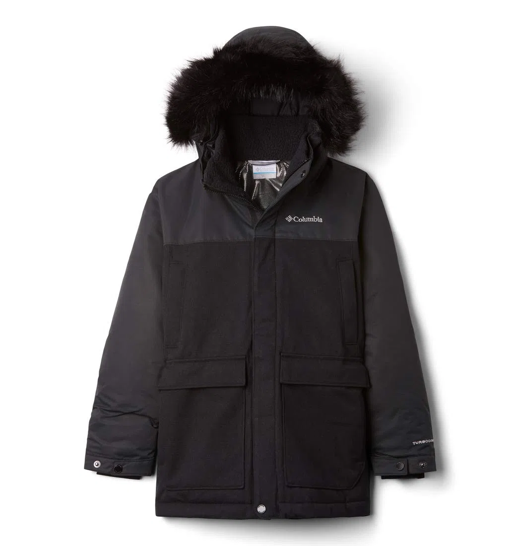 Columbia Youth Boundary Bay Parka de plumas para niño