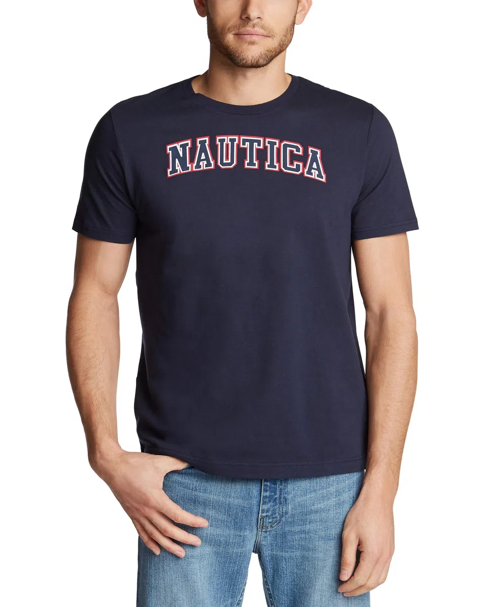Nautica Short Sleeve 100% Cotton Nautical Series Graphic tee Camisa de Polo Hombre (Pack de 1)