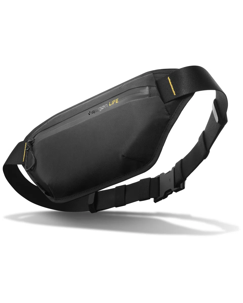 Spigen Life Klasden Bolsa de Cintura para Hombre y Mujer, Bolso de Viaje para Actividades al Aire Libre y Deportes - Negro