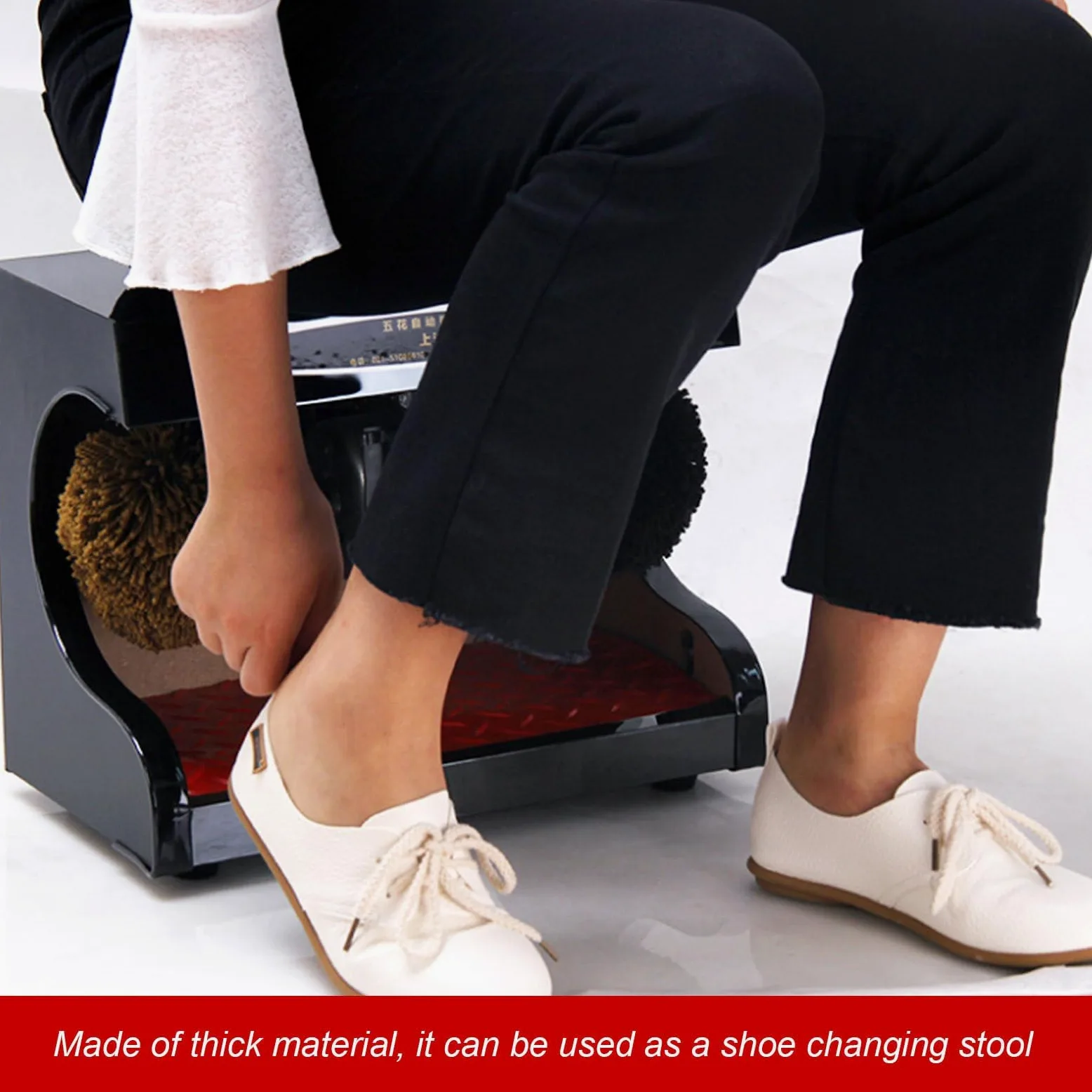 MáQuina EléCtrica para Lustrar Zapatos,MáQuina AutomáTica para Lustrar Zapatos,Cepillo EsféRico Combinado,Limpia Zapatos electrico Dar Lustre A Los Zapato,para Uso DoméStico/Comercial