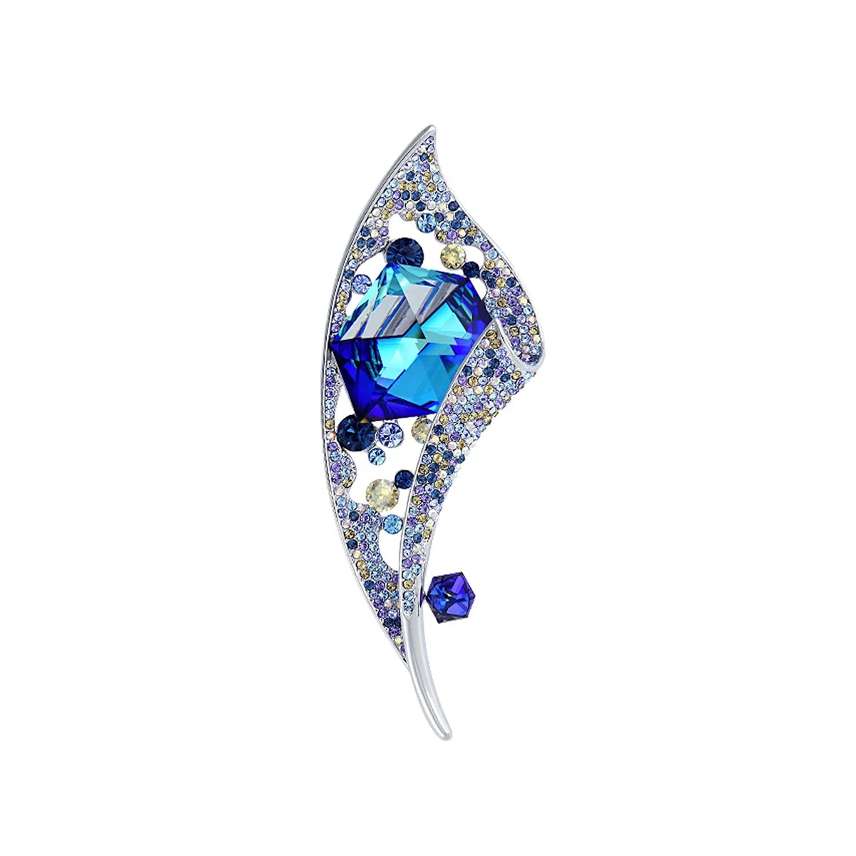 CFWSHJ Broche De Mujer Alfileres Elegante Broche Único Solapa Bufanda Ropa Ramillete Accesorios De Ramillete De Cristal Damas Cumpleaños Boda Baile De Graduación San Valentín Broches Decorativos De