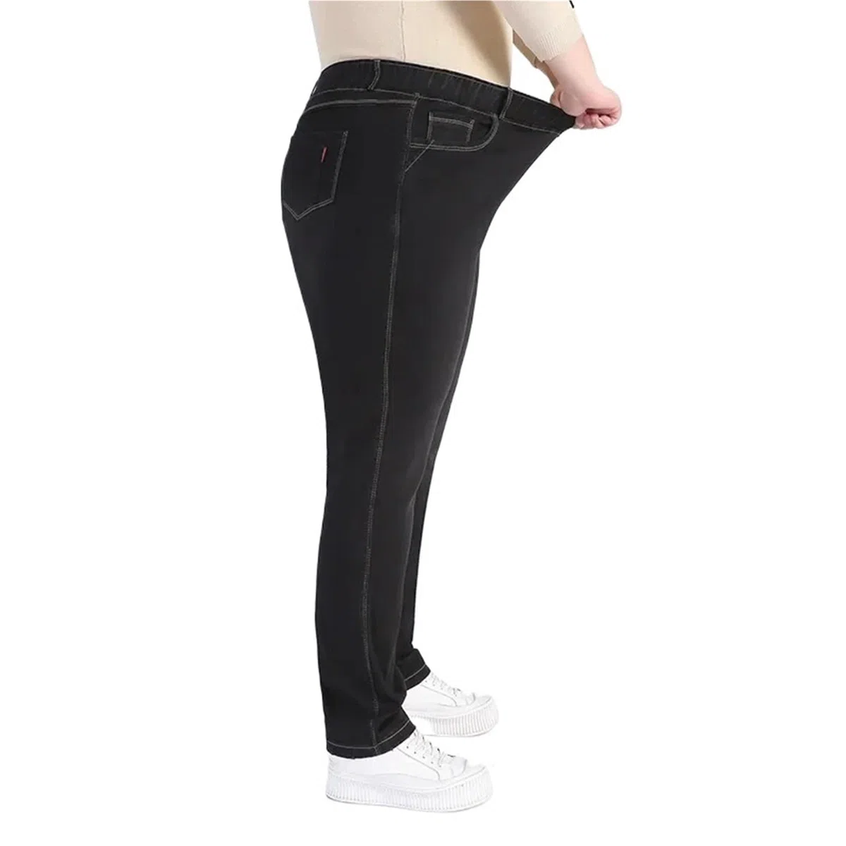 Vaqueros Elásticos Mujer Pantalones Vaqueros elásticos Negros for Mujer, Talla 9XL, Holgados, de Talla Grande, for niña