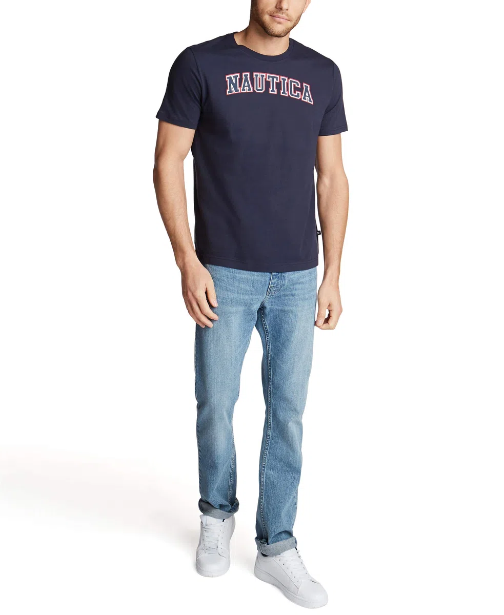 Nautica Short Sleeve 100% Cotton Nautical Series Graphic tee Camisa de Polo Hombre (Pack de 1)