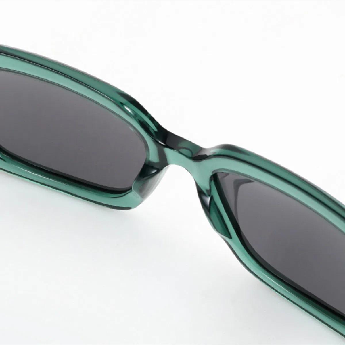 Gafas de sol polarizadas rectangulares grandes para mujer, montura gruesa, acetato UV400, tonos de moda