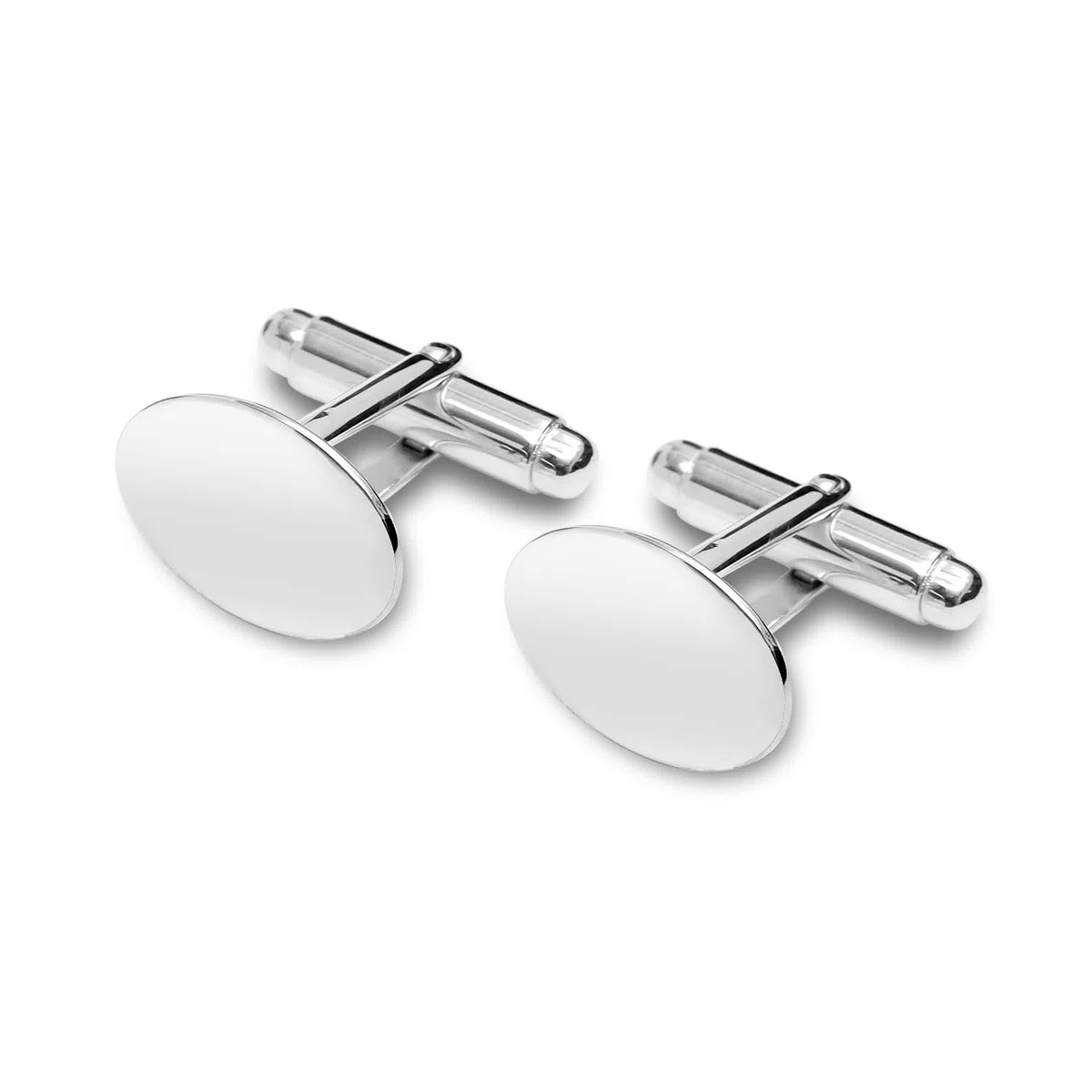 LeCalla Gemelos de plata de ley para hombre, diseño con texto en inglés, Medium, Plata de ley, Sin gemas