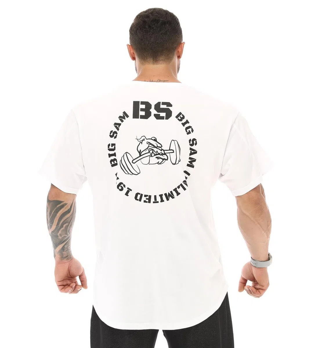 Camiseta de gran tamaño para hombre, tela fina, 100 % algodón, camiseta de gimnasio