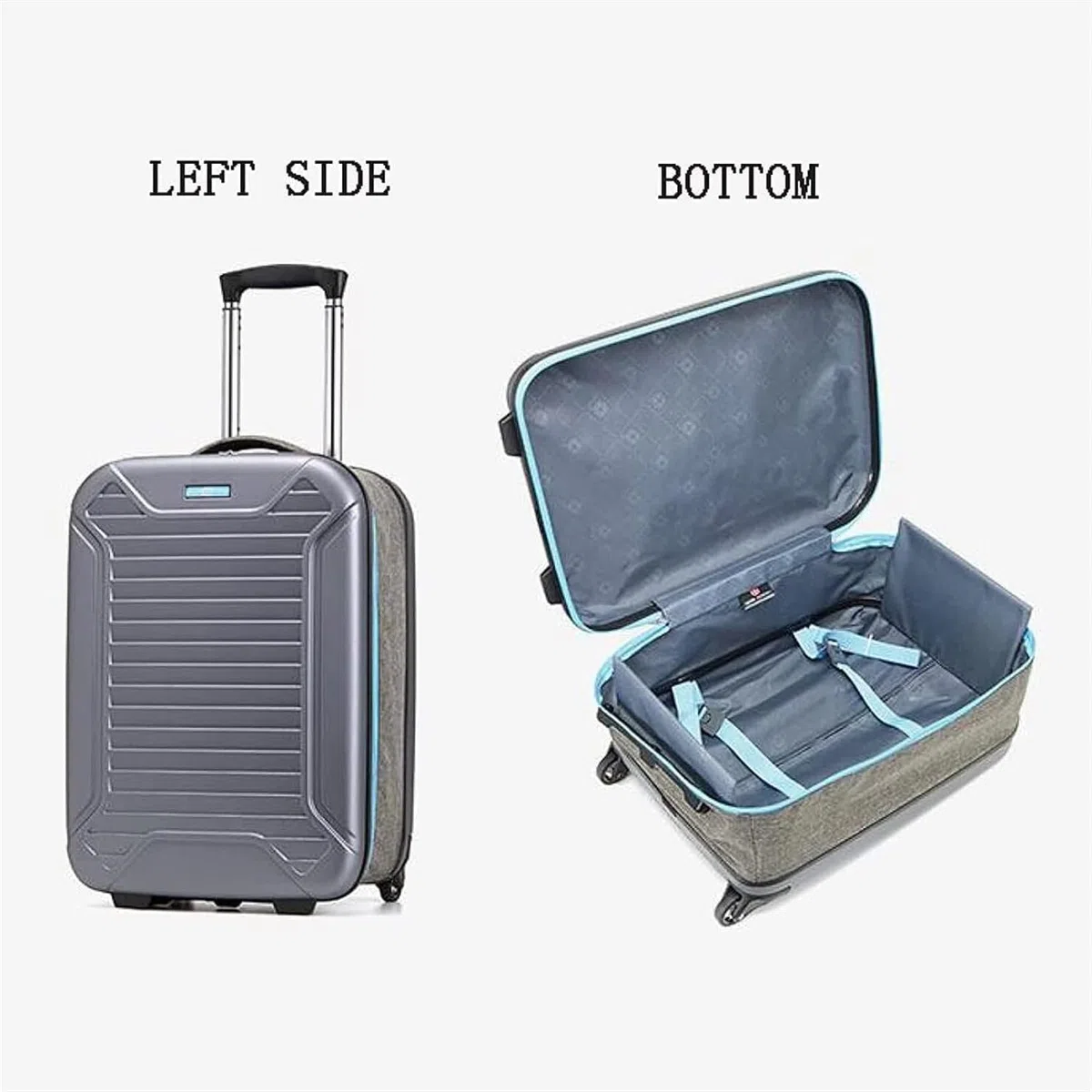 Maleta Maleta Plegable, Maleta con Ruedas para Equipaje, Estuche rígido, Maletas con Cerradura de combinación portátil, Maleta de Viaje Resistente Bolsas de Viaje