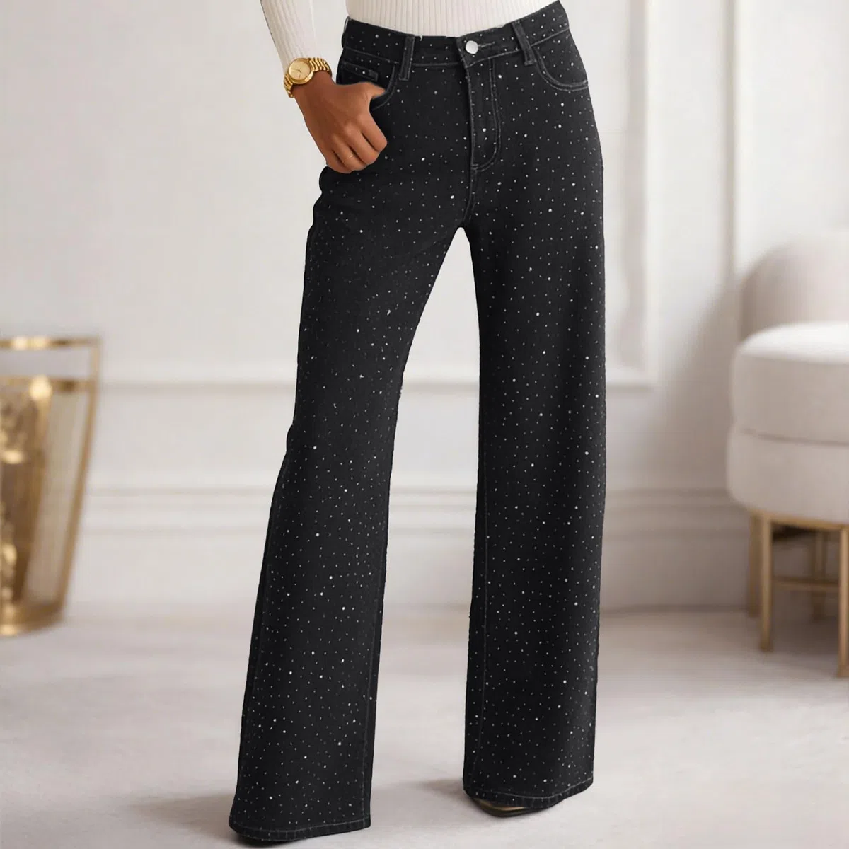 Genérico Baggy Mujer Pantalones Vaqueros Holgados para Mujer Vaqueros Elásticos Pantalones Ajustados para Cintura Alta Aspecto Desgastado Efecto De Lavado
