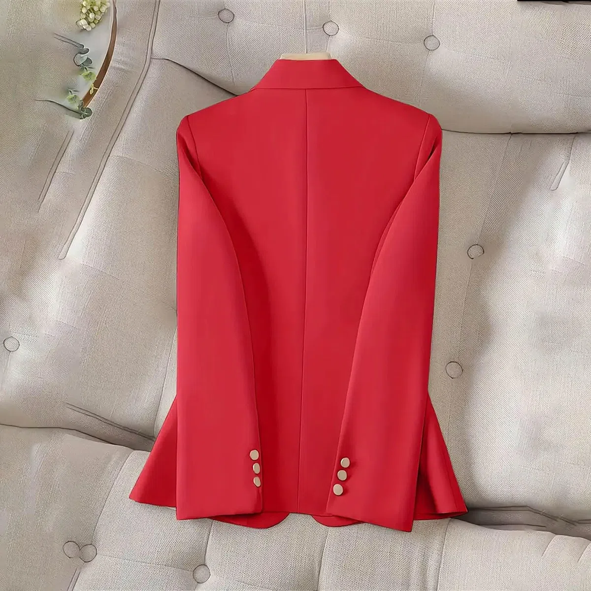 Chaquetas de mujer 2025 de moda con solapa de muesca y cuello abatible, elegante, casual, trabajo, oficina, ropa exterior, chaqueta de manga larga para primavera, verano, otoño