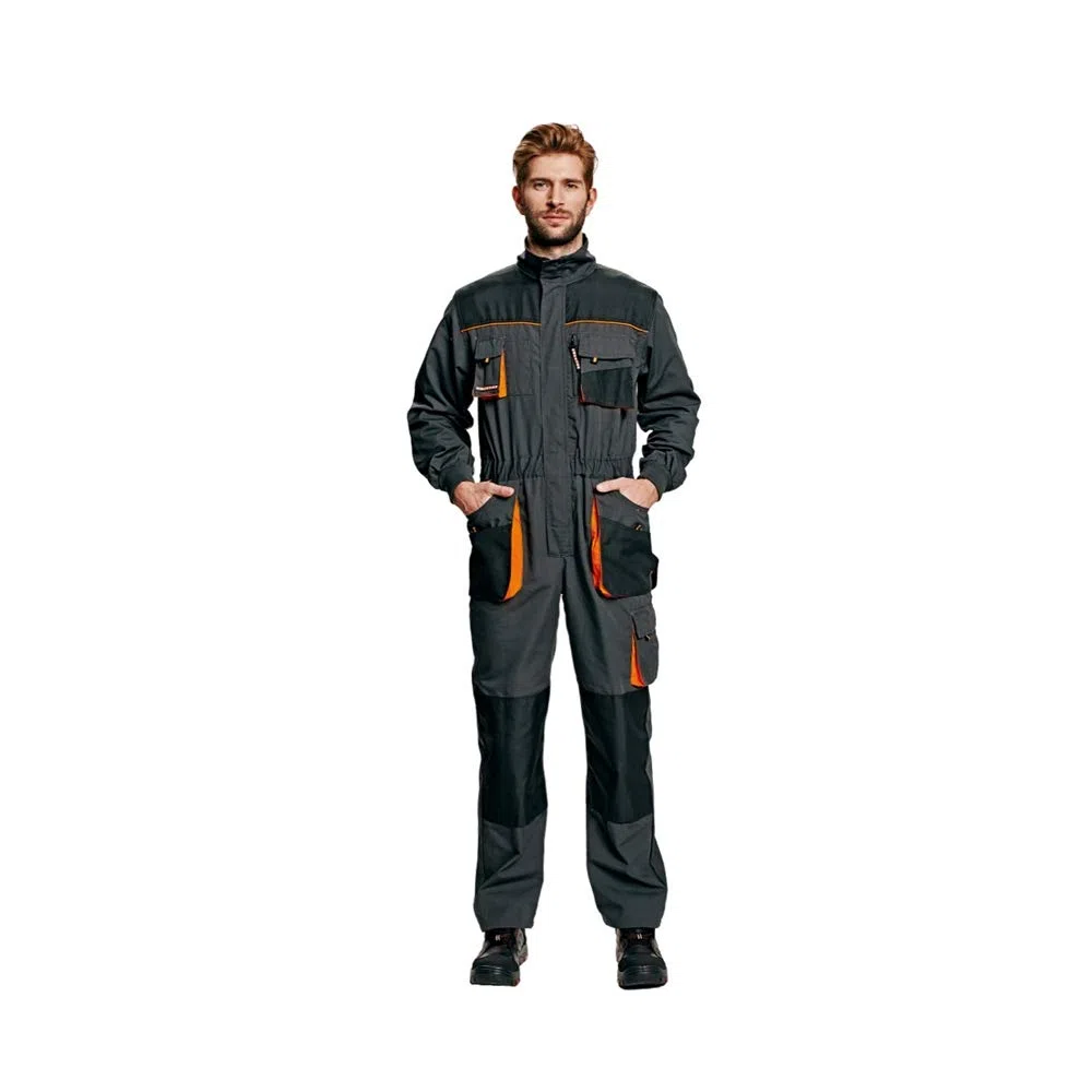 CERVA 0315 0006 90 Emerton Overall, negro/naranja/gris oscuro, tamaño 54, paquete de 10
