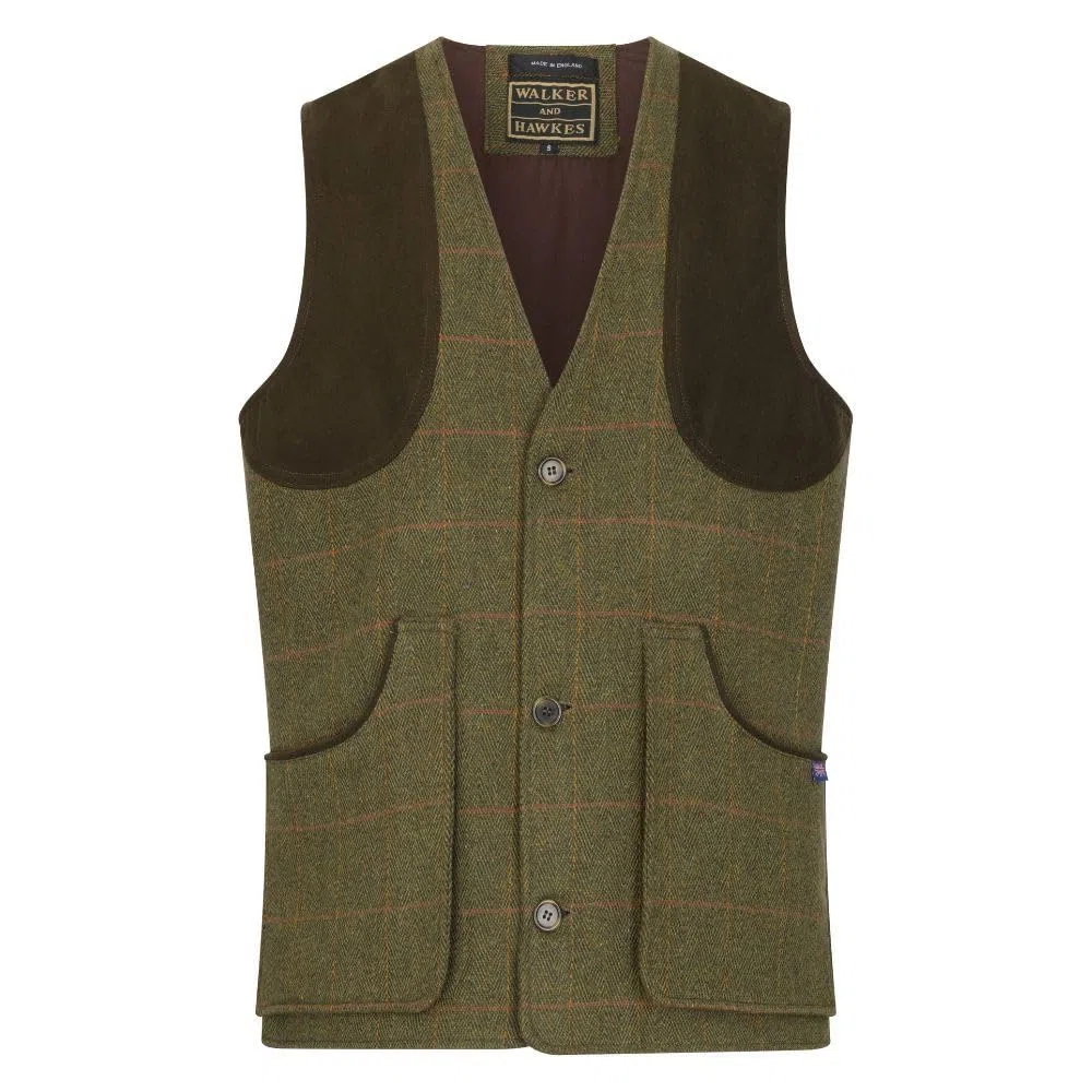 Walker and Hawkes - Chaleco Berston Derby Tweed para Hombre