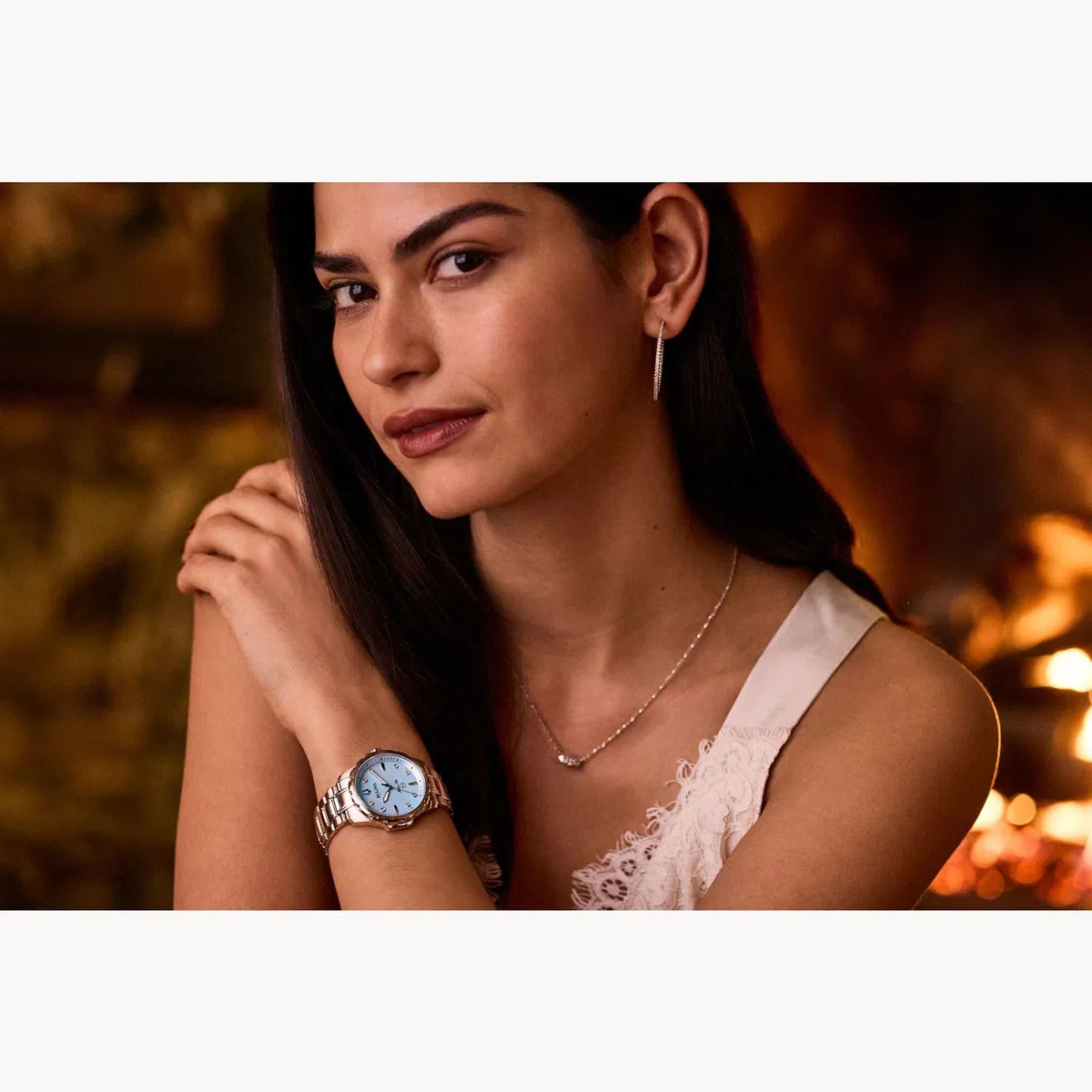 Bulova Reloj analógico de Cuarzo para Mujer con Correa de Acero Inoxidable 96P248, Plata, Pulsera