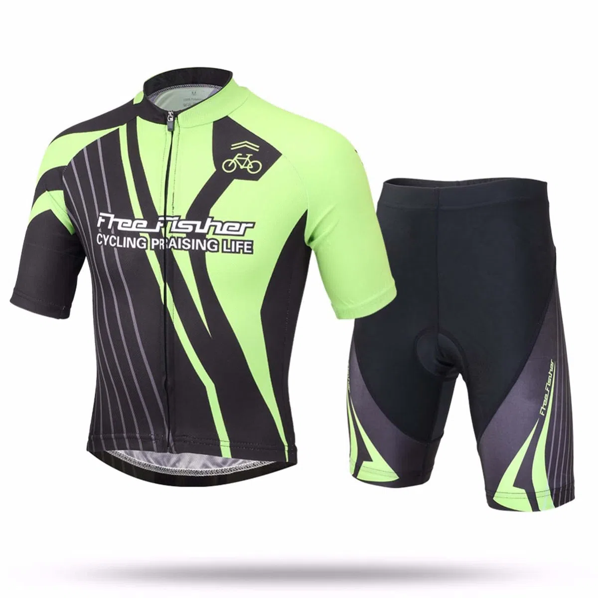 Conjunto de maillot de ciclismo para niños y niñas, de secado rápido, camiseta de manga corta + pantalones cortos de ciclismo con acolchado 3D