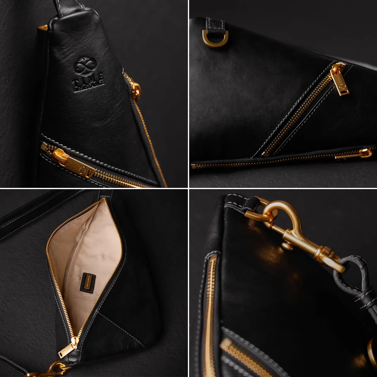 Time Resistance Bolso Bandolera de Cuero - Bolso de Cuero de Plena flor - Bolso de Pecho para Hombres y Mujeres