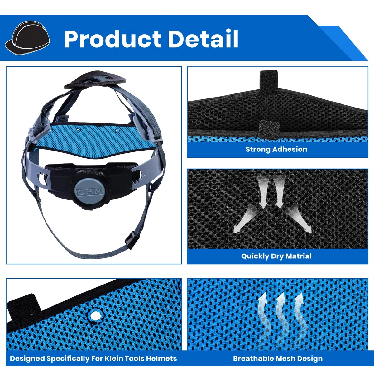 9 Bandas de Sudor para Casco Duro, Lavables, Reutilizables, Forro de Banda para el Sudor, cojín de Aire, Accesorios para Sombreros Duros