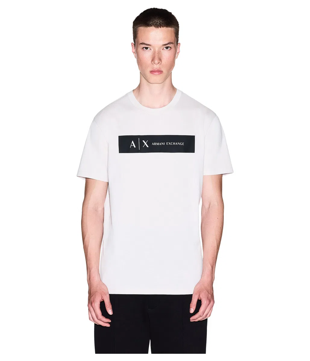 Armani Exchange Short Sleeve Contrast Logo Camiseta para Hombre