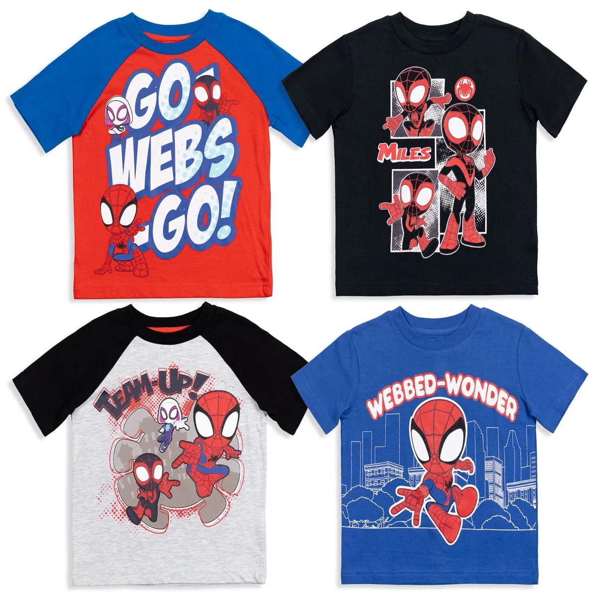 Marvel Paquete de 4 camisetas gráficas