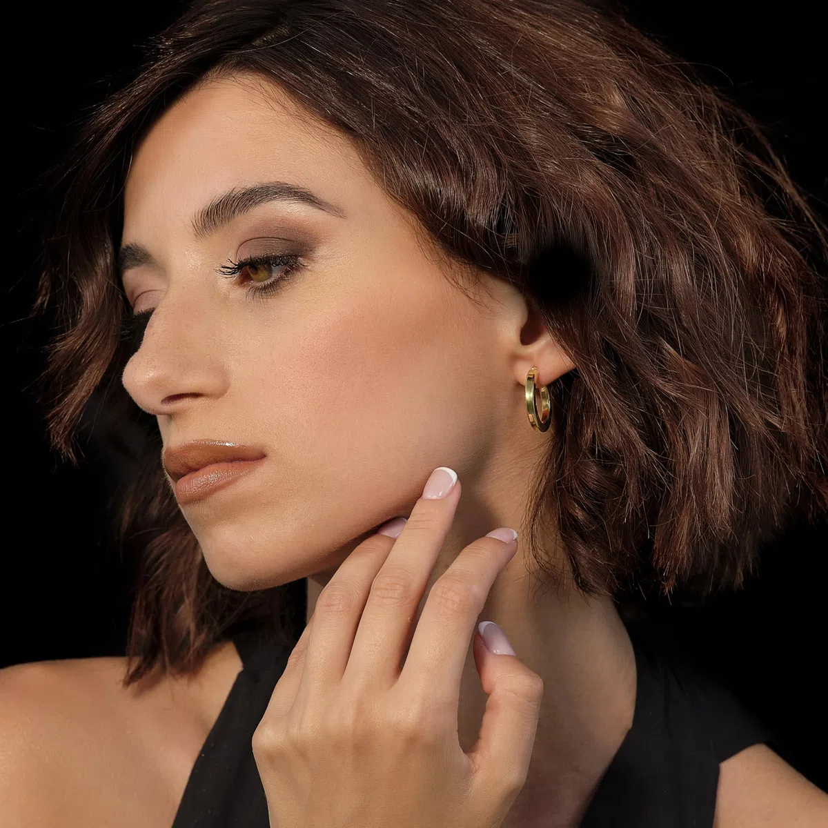 Miore Pendientes Mujer Plata de Ley 925 Bañados Oro 18K 750 de 15mm, Aros Redondos de Oro Amarillo 9 Quilates con Tubos Planos de 20mm, Hechos a Mano en Italia, Joyas Dorados con Joyero