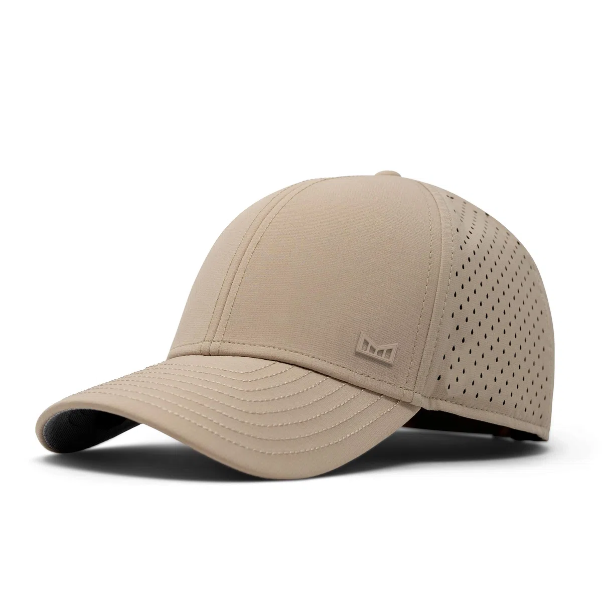 melin A-Game Hydro - Gorras de béisbol de rendimiento para hombre, resistentes al agua, ajustadas, para hombres y mujeres, para golf, correr o entrenar, talla S, Caqui, Small