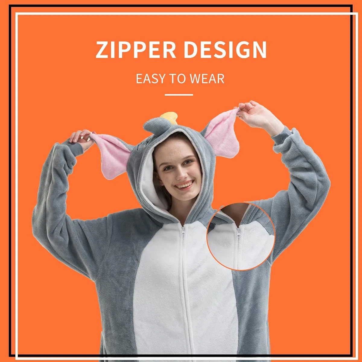 COSUSKET Snug Fit Unisex Adult Onesie Pajamas, Flannel Cosplay Animal One Piece Halloween Costume Sleepwear Homewear
