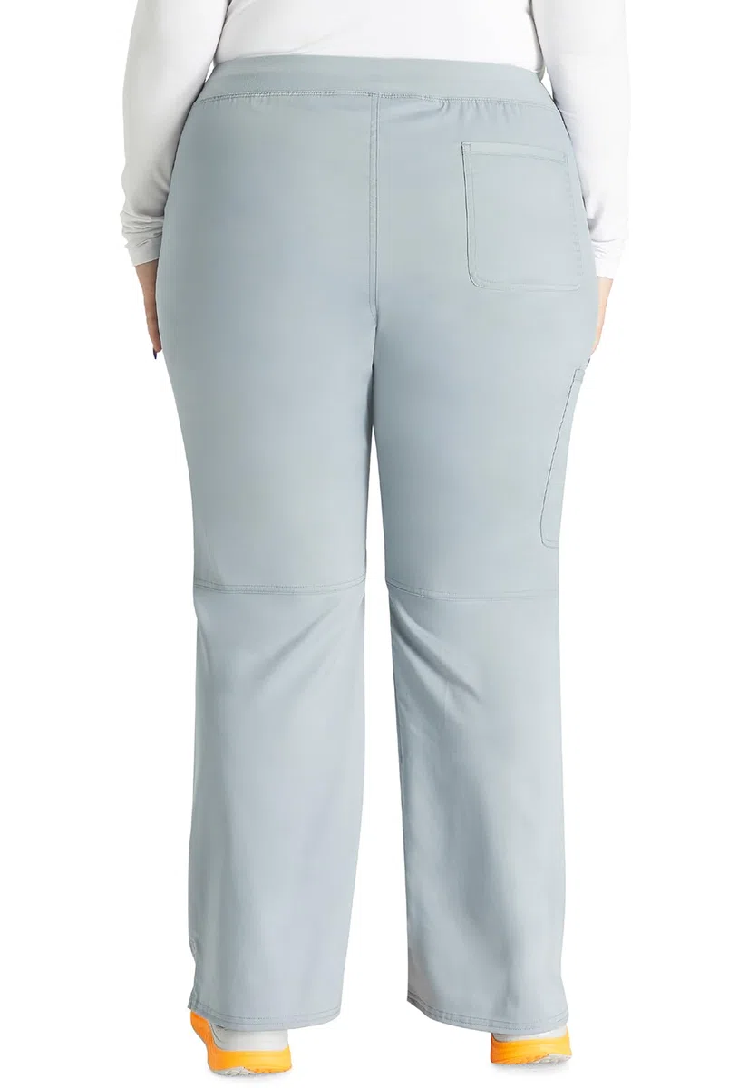 Cherokee Conjunto de uniforme médico para mujer, ajuste clásico moderno WW610 con pantalón de pierna recta y tiro medio, WW110, color gris, talla XS