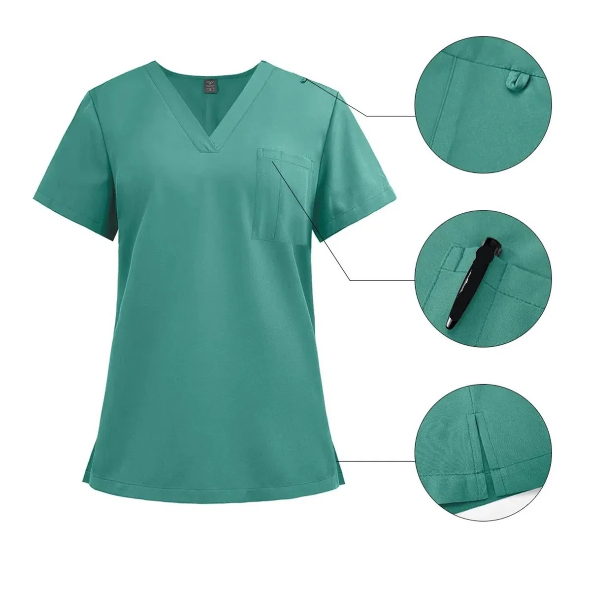 Uniforme Sanitario Mujer Uniformes de Enfermera Ajustados, Conjuntos de Uniformes médicos for Mujer, Tops, Pantalones, Ropa for médicos de Hospital, clínica Dental