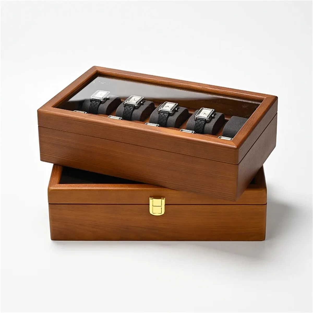 Caja para Relojes de Madera Caja de reloj 10 rejillas organizadora joyas madera