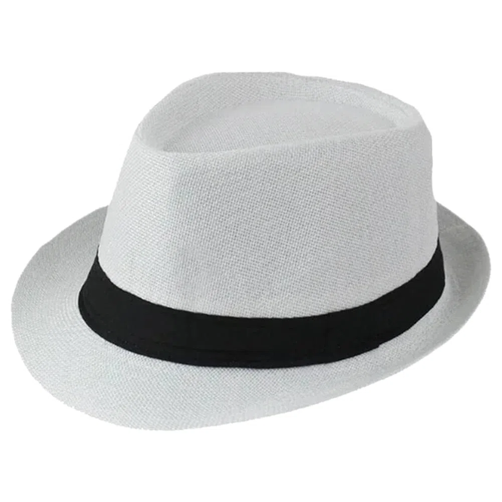 Sombreros Panamá de ala Corta, Sombreros Fedora Unisex para la Playa, Ideales para Fiestas, Disfraces y Bodas.