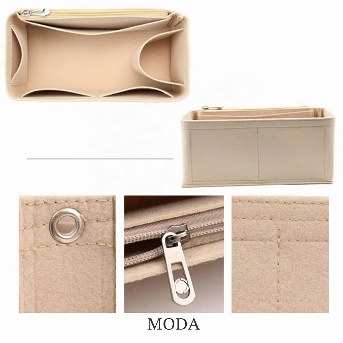 Lckaey - Organizador de bolsos para birkin (30 insertos1099 beige-M)