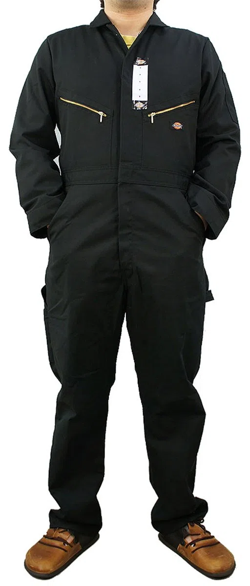 Dickies Mono de Manga Larga de Sarga de 20 g para Hombre, 18 g, Negro, M