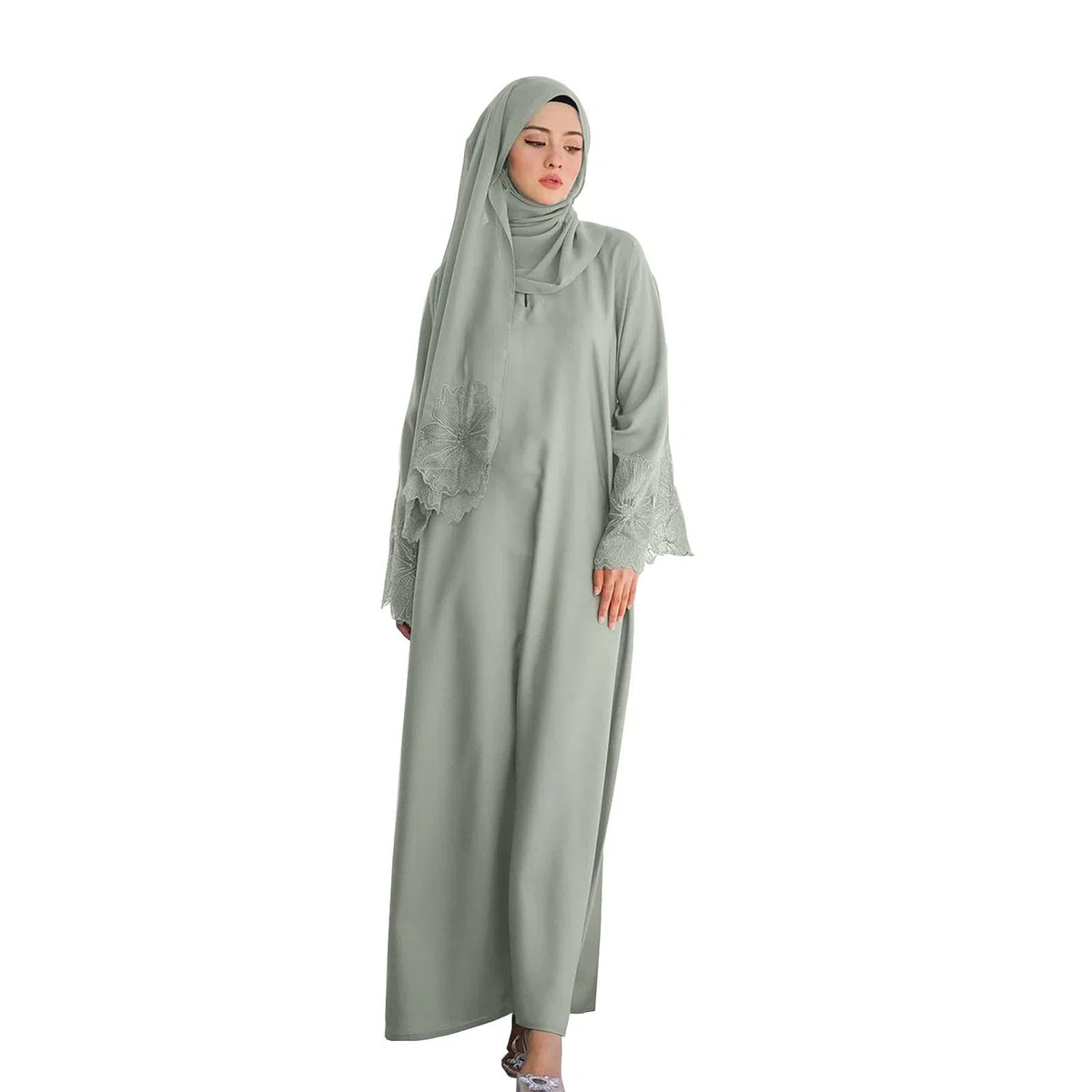 Ramadán Vestido Mujer Ramadán Burka Abaya Largo Suelto 2 piezas Ropa Islámico Kaftan Largo Burqa Islámico Oriente de una Pieza para Mujeres