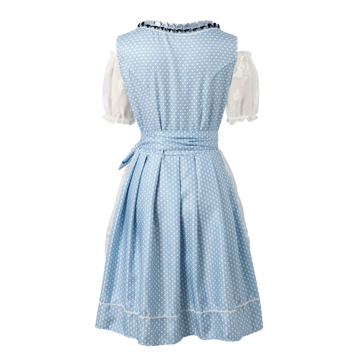 Falda de Mujer-Vestido Mujer Casual Manga Corta para Oktoberfest Alemán Espectáculos Faldón Encaje Otoño Invierno